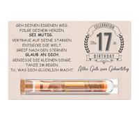 Otuuz Regalos en Efectivo Regalo de Cumpleaños 17 para Chicas y Chicos Juego de Regalo Incluye Tarjeta de Madera del 17.º Cumpleaños y Tubo de Ensayo Embalaje para Regalos de Dinero