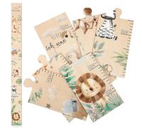 Otuuz Tabla de Altura para Niños de Madera Gráficos de Crecimiento para Bebé con Motivo de Animales Decoración para Habitación Infantil Regalos de Bautismo para Niños 50-180 cm(Animales del Bosque)