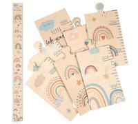 Otuuz Tabla de Altura para Niños de Madera Gráficos de Crecimiento para Bebé Decoración para Habitación Infantil Regalos de Bautismo para Niños, 50-180 cm(Arcoíris)