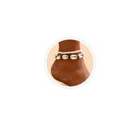 Otxas Tobilleras para mujer, impermeables, para verano, playa, tobilleras, bohemias, conchas de estrella de mar para mujer, tobilleras blancas con cuentas para mujer, joyería de playa, 23cm, No es una