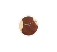 Otxas Tobilleras plateadas para mujer, tobilleras cruzadas en capas para mujer, clip de papel, pulsera de tobillo para mujer, pulseras de tobillo de playa para mujer, joyería de verano, 21+7inch,
