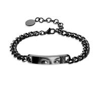 OTXIXTO Pulsera Ajustable Personalizada Imagen Ojo para Mujer Hombre Joyería Diseño Único Ojo Grabado con Acero Inoxidable Texto Personalizado Recuerdo Sentimental para Madre Pareja Amigo