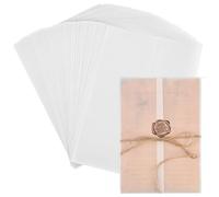 OTYMIOW 50PCS Sobres Blancos Translúcidos Invitaciones 15 * 21cm Papel Sulfato Blanco SobresInvitaciones Boda Sobres Transparentes A5 Invitaciones Boda Tarjetas de Felicitación Tarjetas de Fotos