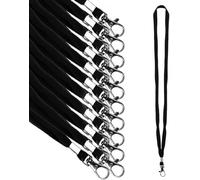 OTYMIOW Cordon de Cuello con Clip - 200 Unidades en Negro para Insignias de Oficina y Exposición