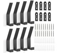 OTYMIOW Percha de Pared Percha Sencilla 8PCS Perchas de Pared Perillas de Tornillo Perchas para Aluminio Negro Perchas para Colgar Percha Sencilla de Aleación Perchas para Abrigos Retro Negro
