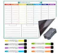 OTYMIOW Planificador Semanal Magnético Nevera 43 * 30cm Planificador Semanal Magnético Pizarra Borrable Calendario Semanal Magnético de borrado en seco Tablero Magnético de Planificación Semanal