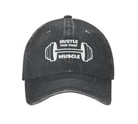 OUAAIECE Custom Cotton Hustle para Esa Gorra de béisbol musculosa para Hombres Mujeres mancuerna Transpirable motivación Sombrero de papá al Aire Libre