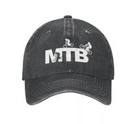 OUAAIECE Logo de Ciclismo de MTB Bicicleta de Ciclista de montaña Divertida Gorras de béisbol desgastadas Lavadas Gorras Sombrero de Entrenamiento al Aire Libre Ajuste Ajustable Snapback