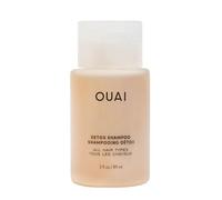OUAI Champú Detox tamaño viaje - Champú clarificante para eliminar acumulación, grasa, suciedad, residuos y agua dura - Con vinagre de sidra de manzana y queratina - Sin sulfatos (89ml)