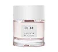 OUAI Melrose Place Eau de Parfum. Un perfume elegante perfecto para el uso diario. La fragancia floral fresca tiene notas de champán, bergamota y rosa, y delicados puntos de cedawrood y lichi (1,7 oz)