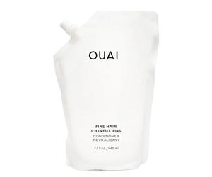 OUAI Recambio de acondicionador para el cabello fino, acondicionador voluminizador hecho con queratina, biotina y aceite de semilla de chía, añade suavidad, rebote y volumen, libre de parabenos