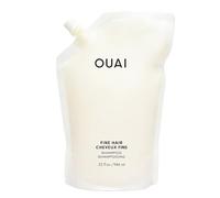OUAI Recambio de champú fino, champú voluminizador con queratina fortalecedora, biotina y aceite de semilla de chía para cabello fino, proporciona un cuerpo sin peso, cuidado del cabello sin parabenos