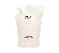 OUAI Recambio de champú grueso, champú hidratante con queratina, raíz de malvavisco, manteca de karité y aceite de aguacate para cabello grueso, fortalece e hidrata, champú sin parabenos, ftalatos