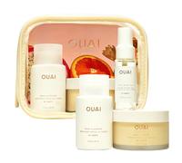 OUAI Wanna Get A-OUAI Kit - Kit de viaje limitado: Cleanser, Body Creme, Hair & Body Mist - Fragancia de St Barts - Hidratante y nutritivo - Set de regalo de 3 piezas