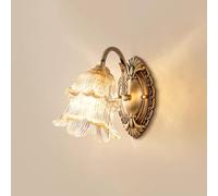 OUBBDVRT Apliques de Pared de la Sala Europea, lámpara de Vidrio, Luces de Montaje de latón Vintage, Accesorio de iluminación de Dormitorio nórdico, lámparas Modernas de la Noche del hogar