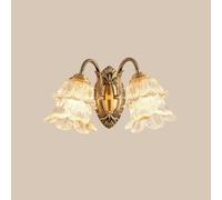 OUBBDVRT Apliques de Pared de la Sala Europea, lámpara de Vidrio, Luces de Montaje de latón Vintage, Accesorio de iluminación de Dormitorio nórdico, lámparas Modernas de la Noche del hogar