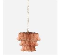 OUBBDVRT Estilo Bohemio Macrame Cotton Sombra Candelier Lámpara de Tejido Colgante de Tejido a Mano Decoración del Techo de Techo E27 1 Luces, candelabro