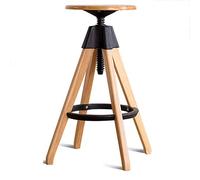 OUBBDVRT Taburete de Barra giratoria de Madera sólida, Varilla roscada de Nylon Mejorada, Silla Alta Moderna, diseño Duradero, admite 150 kg, Elegantes Muebles Simples para Cocina y hogar