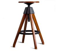 OUBBDVRT Taburete de Barra giratoria de Madera sólida, Varilla roscada de Nylon Mejorada, Silla Alta Moderna, diseño Duradero, admite 150 kg, Elegantes Muebles Simples para Cocina y hogar