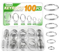 Ouborui Aros Plateados para Llaves 6-30mm，6 sizes | Color Plateado, Tamaño 6-30mm