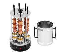 OUBUBY Barbacoa eléctrica vertical, 1000 W, parrilla eléctrica, parrilla de kebab Döner Vertical Multigrill BBQ Barbacoa de mesa eléctrica giratoria para casa, balcón o jardín (6)