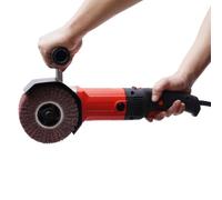 OUBUBY Lijadora de cepillos de 1580 W satinada con conexión al vacío para la limpieza de exteriores, pulidora de raso, lijadora, pulidora, pulido, desbarbado y limpieza de superficies