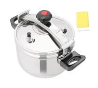 OUBUBY Olla a presión de cerámica funcional de 9 litros, de acero inoxidable, 26 cm, olla a presión, de acero inoxidable, incluye inducción de cocina sana, cierre de botón giratorio para todo tipo de