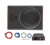 OUBUBY Subwoofer de 8 pulgadas, 600 W, para coche, 12 V, fino, con fuente de alimentación, alta potencia, bajo puro, bajo el asiento, altavoz para coche, camión, caravana