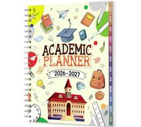 Oucaru Agenda académica 2026-2027, semanal y mensual, julio de 2026 a junio de 2027, 8.5 x 11 pulgadas, planificador académico, suministros escolares universitarios para estudiantes, profesores, hogar