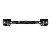 Ouch! Leather Handcuffs Negro Esposas de Piel Adjustable - 246 gr