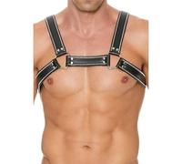 Ouch! Z Series Chest Bulldog Harness - Black/Black - S/M