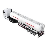 OUCRIY - Camión cisterna de aceite 1:50, remolque tractor, vehículos de transporte de juguetes, modelo de camión, juguetes para niños, regalos (blanco)