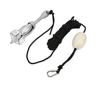 OUCRIY Kit de cuerda plegable de 4 puntas de 3.5 libras con cuerda de 25 pies portátil para veleros marinos, kayak, canoa, barcos