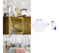 OUCRIY LED 7W integrado Sensor de techo Panel luminoso Cuerpo humano Sensor de movimiento Luz AC85to265V (7W)