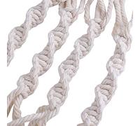 OUCRIY macramé Colgador de Plantas Colgante macramé Cesta para Macetas Decoración de Jardín macramé (#1 (algodón con Flor de aro de Hierro))