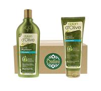 OUDIEN Set Volumen Champú con Acondicionador, champú nutritivo para el cabello, 400 ml con acondicionador de aceite de oliva para más volumen 200 ml