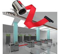 OUdini Cinturón de Barrera Retráctil, Cinta de Seguridad de Cola de Montaje en Pared de Acero Inoxidable de 2/3/5M para Hoteles de Estacionamiento Al Aire Libre/3M