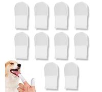 OUDQFCJ 10 Cepillos de Dientes para Perros y Gatos, Cepillo Dental de Dedo Reutilizable para Higiene Bucal, Limpieza Antiplaca y Cuidado Dental de Mascotas