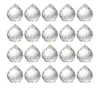OUDQFCJ 10 Piezas Bola de Cristal Atrapasol Prisma de Cristal de Vidrio Arcoíris Cristales Colgantes para Ventanas Feng Shui Regalo (20mm) (Transparente)
