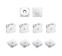 OUDQFCJ 10 Piezas Botones Magnéticos Cierres Magnéticos en Forma de Ciruela para Coser, Botones Magnéticos para Manualidades, Ropa, Costura, Bolsos, Carteras (18mm) (Plateado)