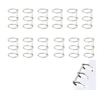 OUDQFCJ 12 Unidades Anillas para Encuadernar, Anillas de Metal, Encuadernación de Anillas, Anillas para Carpeta, Ideal para Oficina, Escuela y Hogar (20 mm Diámetro Interior)