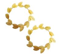 OUDQFCJ 2 Corona de Cabeza Romana Tocado de Corona de Oro Diadema de Hoja de Oro,Tocado de Hoja de Laurel,para Novia Diadema para Novia, Utilizado para Joyería Nupcial, Fiestas