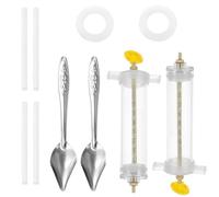 OUDQFCJ 2 Juegos de Jeringuillas de Alimentación para Pájaros, Kit de Jeringa Alimentaria para cría a Mano de Pájaros, Jeringas de 10 ml, con 4 Tubos de Cosecha