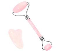 OUDQFCJ 2 Pcs Set de Masaje Facial Gua Sha y Rodillo de Jade Natural para Anti-Aging, Reducción de Arrugas, Masaje Facial y Corporal (Rodillo de Jade Natural)