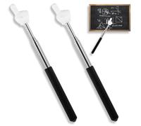 OUDQFCJ 2 Pcs Telescópica Profesores Puntero, Extensible Puntero de Mano Dedo Puntero Palo para el Maestro de jardín de Infantes de Primaria (Negro)