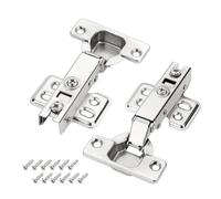 OUDQFCJ 2 piezas bisagras cocina, de puerta de armario de cierre suave automático con amortiguación integrada, abatibles, madera, armario, abatible con tornillos de fijación