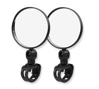 OUDQFCJ 2 piezas Espejo retrovisor HD giratorio 360°, Espejo convexo universal para bicicleta y scooter eléctrico, espejo manillar, bicicleta eléctrica, retrovisor patinete eléctrico (15-32mm)
