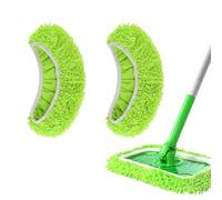 OUDQFCJ 2 piezas Lavables y Reutilizables Almohadillas de Repuesto de Microfibra para Swiffer Sweeper, Recambio Mopa y Mopa Microfibra para Suelos Secos y Húmedos (Verde)