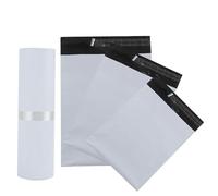 OUDQFCJ 30 Piezas bolsa exprés impermeable, Sobres para Ropa, para Embalaje, Diferentes Tamaños (20x30 cm, 25x35 cm, 35x45 cm) (Blanco)