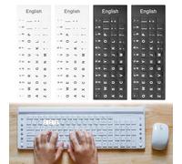 OUDQFCJ 4 pcs Inglés Etiquetas Adhesivas para Teclado, Lengua Común, Diseño de Ordenador Portátil, Sustitución de Letras